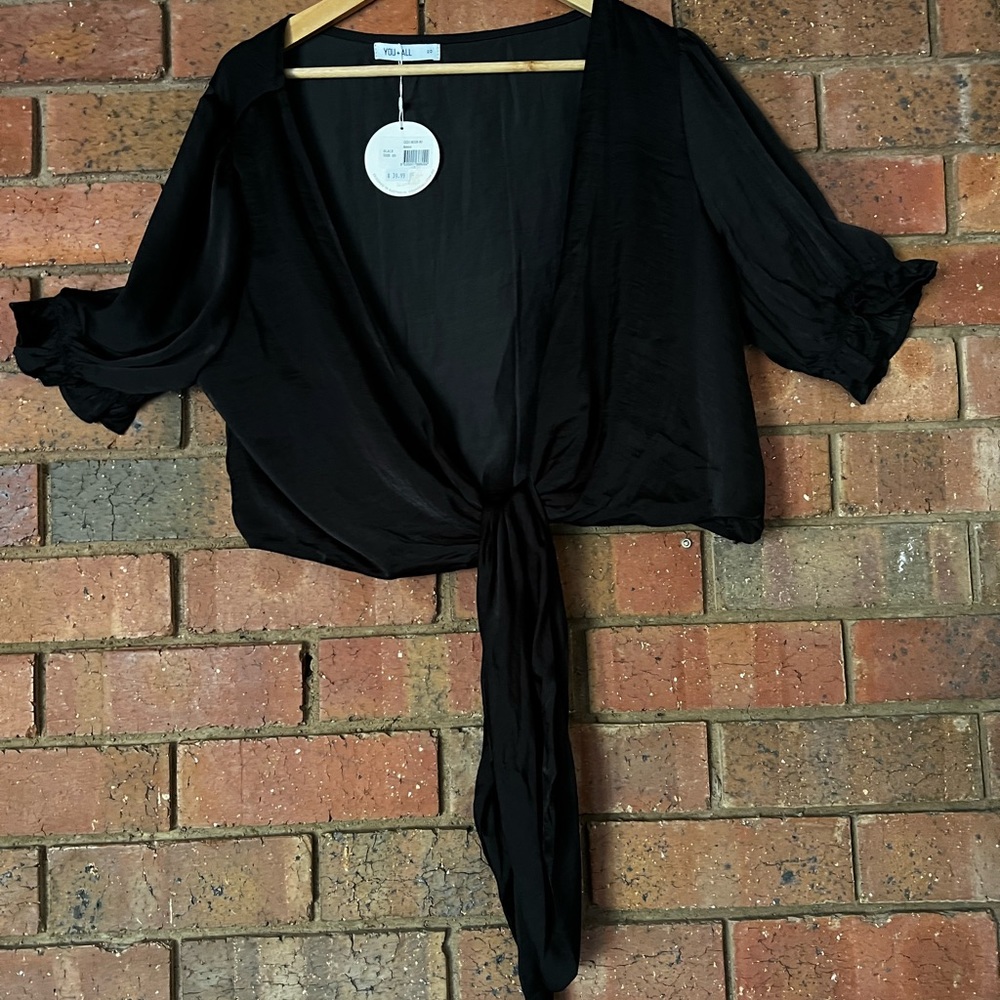 Bolero top with tie at the front. Black. You + All. Size 20. New with tags - Picture 11 of 11